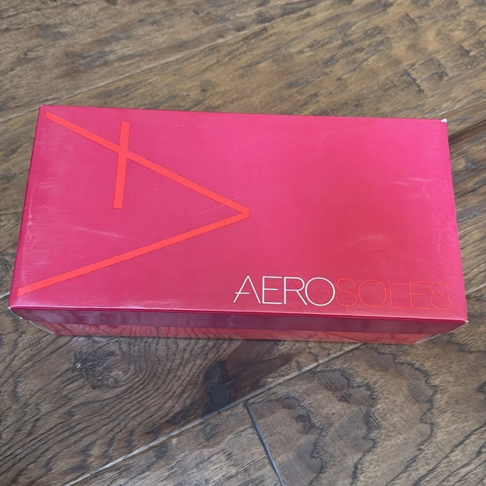 Aerosoles 2” Kitten Heel Slides, size 7M, “Sunbeam” Orange Combo, like new - Picture 14 of 15